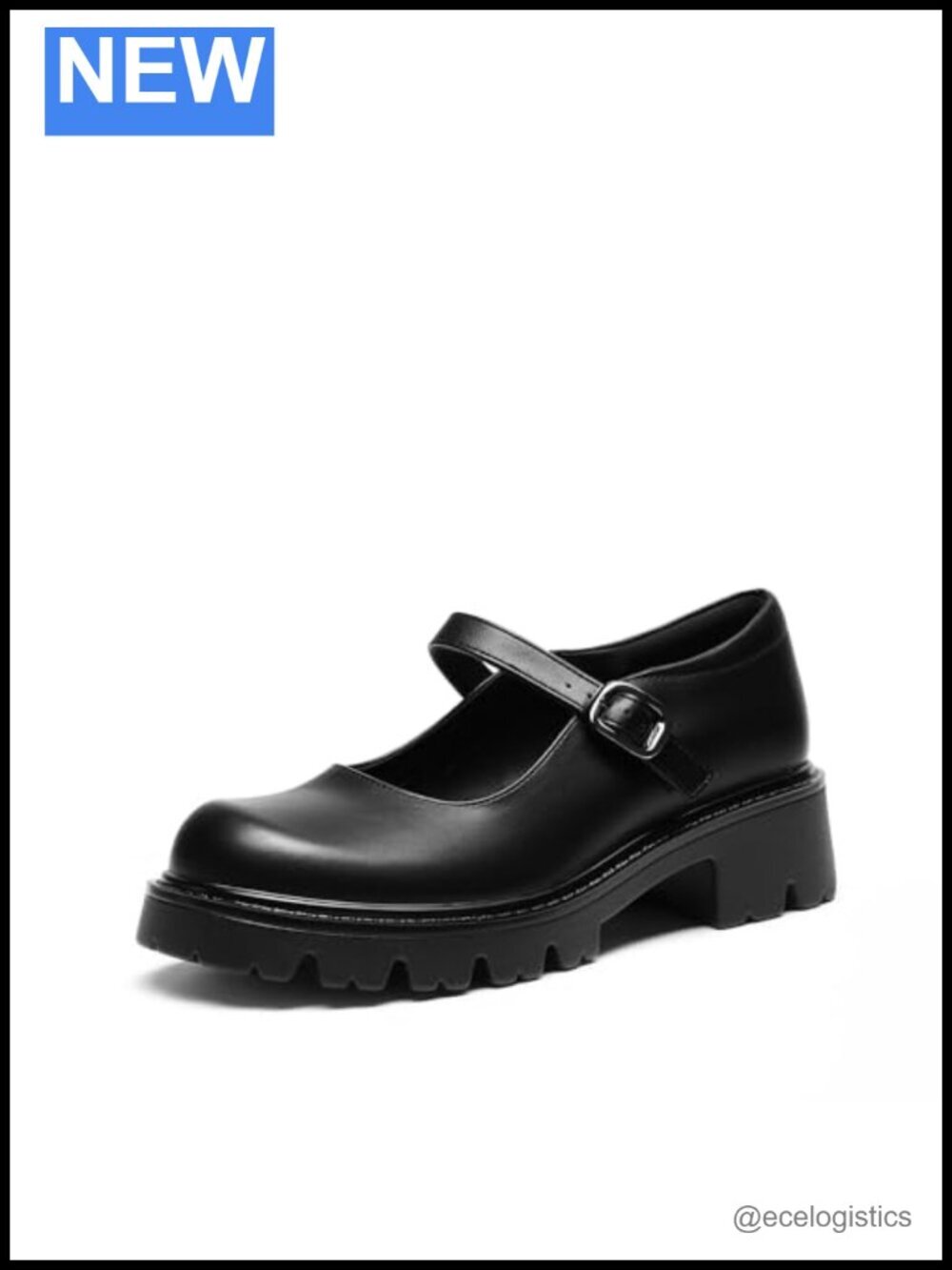 Mary Jane Chunky Block Heel Pumps with Ankle Strap